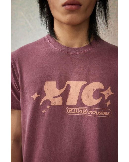Urban Outfitters Multicolor Uo Burgundy Xtc Star T-shirt for men