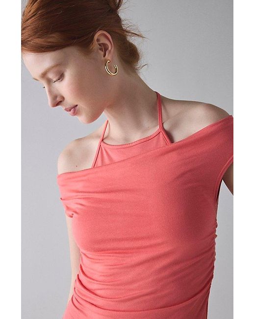 Urban Outfitters Uo Marni Short Sleeve Layered Twofer Crop Top