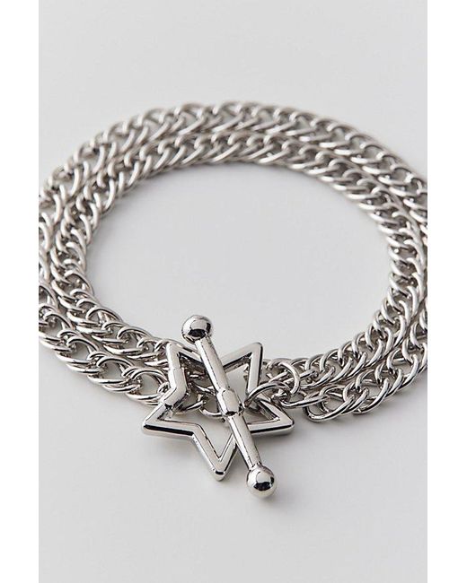 Urban Outfitters Black Star Toggle Chain Bracelet