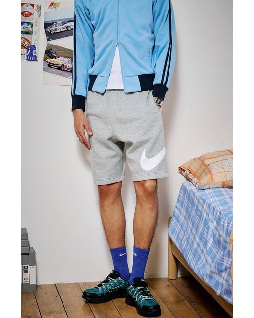 Nike Blue Dark Grey Heather Club Shorts for men