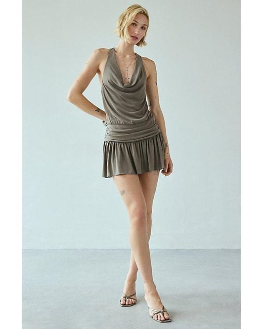 Urban Outfitters Multicolor Uo Pamela Cowl Neck Draped Knit Mini Romper