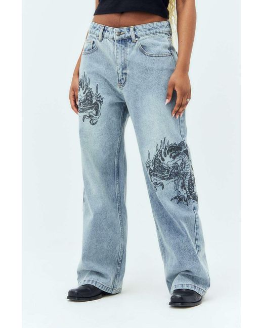 Ed Hardy Blue Nyc Extra Oversized Jeans
