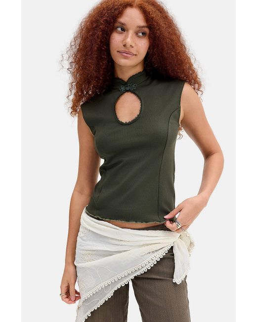 Silence + Noise Green Silence + Noise Keyhole Ponte Top