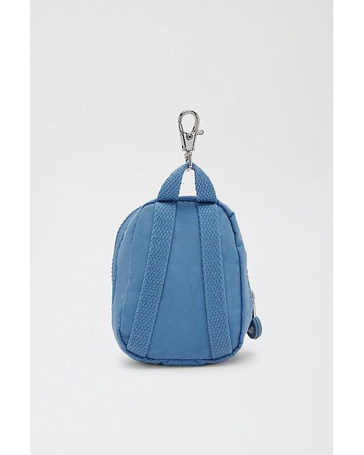 Kipling Blue Seoul Mini Backpack Keychain