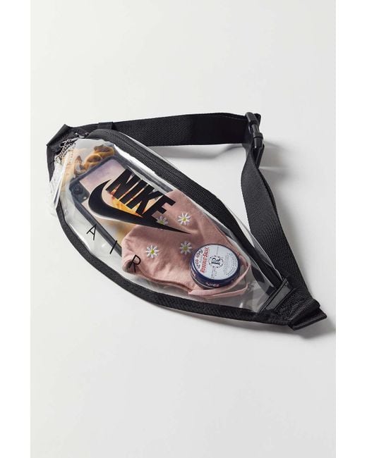 Nike Heritage Clear Belt Bag in Black | Lyst