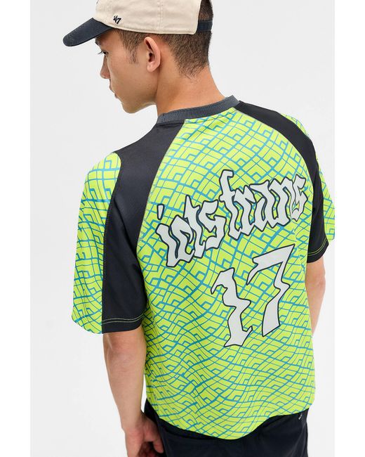iets frans Green Gothic Jacquard T-shirt for men
