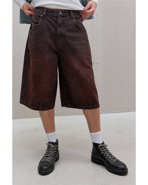 BDG Multicolor Burgundy Neo Skate Denim Shorts for men