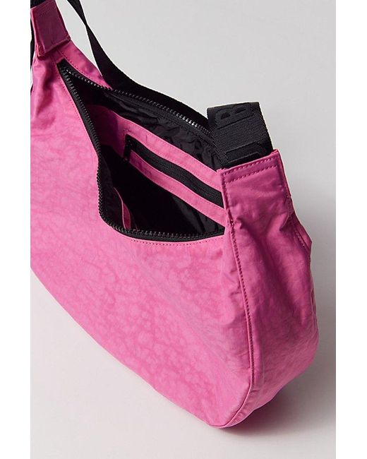 Baggu Pink Medium Nylon Crescent Bag