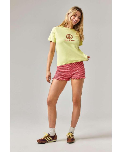 Urban Outfitters Yellow Uo Don't Be Salty Pretzel T-shirt