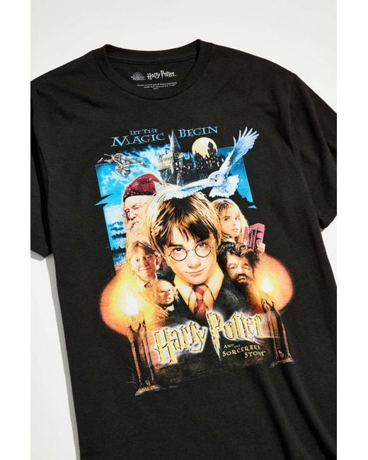 Urban Outfitters Cotton Harry Potter Let The Magic Begin Tee in Black ...