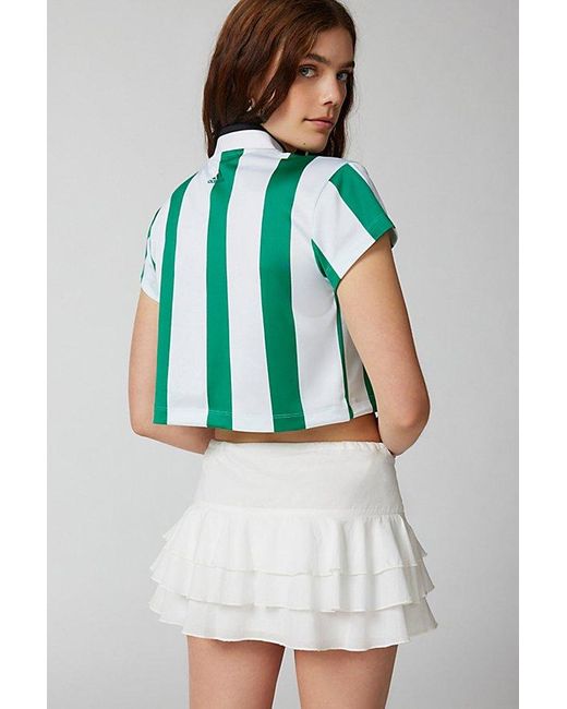 Urban Outfitters White Uo Kara Ruffle Micro Mini Skirt