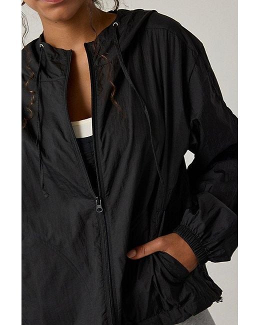 Out From Under Black Lexie Nylon Hooded Zip-Up Jacket
