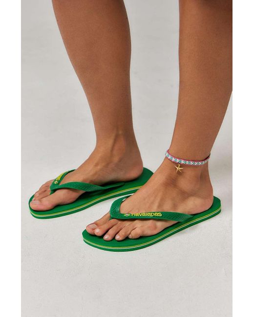 Havaianas Green Brasil Flip Flops