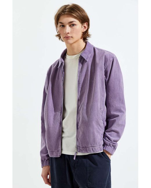 iets frans Purple Washed Corduroy Harrington Jacket for men