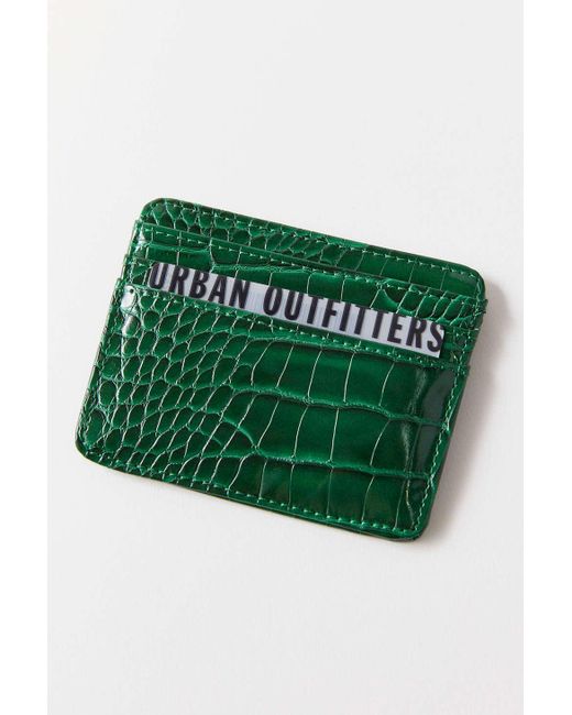 Urban Outfitters Green Billie Croc Cardholder
