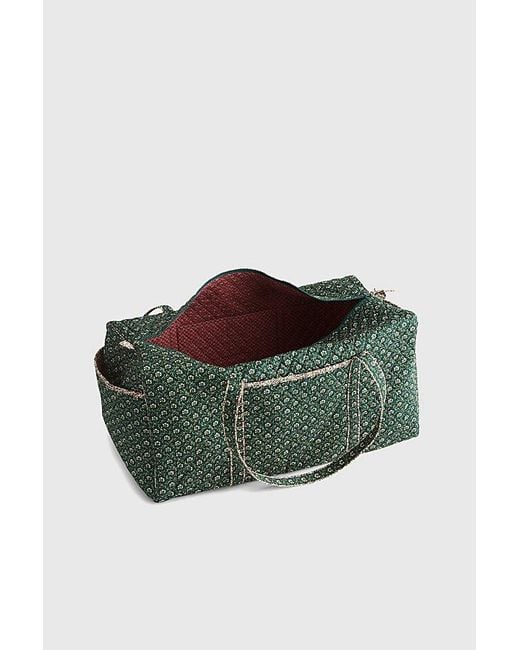 Vera Bradley Green Quilted Cotton Large Duffel Bag