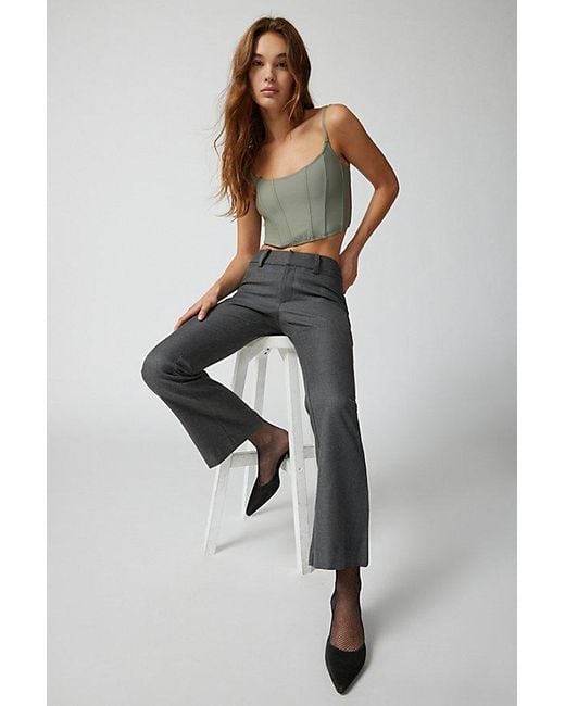 Urban Outfitters Gray Uo Jamie Flare Trouser Pant