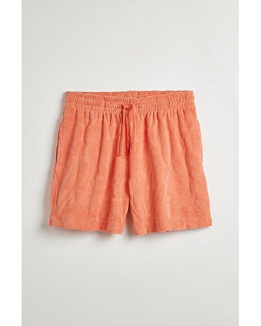 Urban Outfitters Orange Uo Hibiscus Volley Short for men