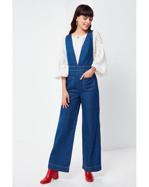 Jordyn Jumpsuit - Short Sleeve Collared Button Through Denim Jumpsuit in  Light Blue | Showpo USA