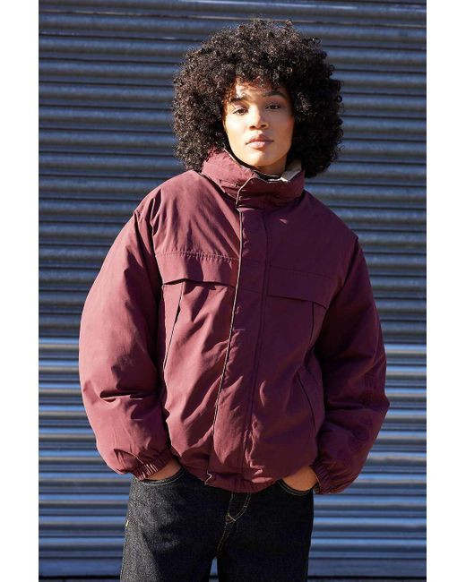 BDG Blue Nara Reversible Padded Jacket S/m At Urban Outfitters