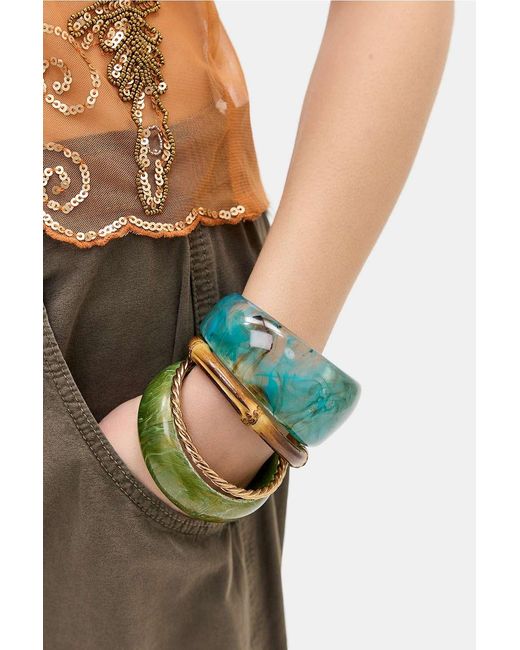 Silence + Noise Blue Silence + Noise Turquoise Resin Bangle