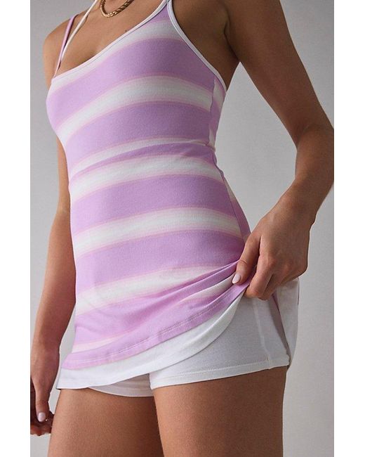 Out From Under Purple Bec Double Layer Mini Dress