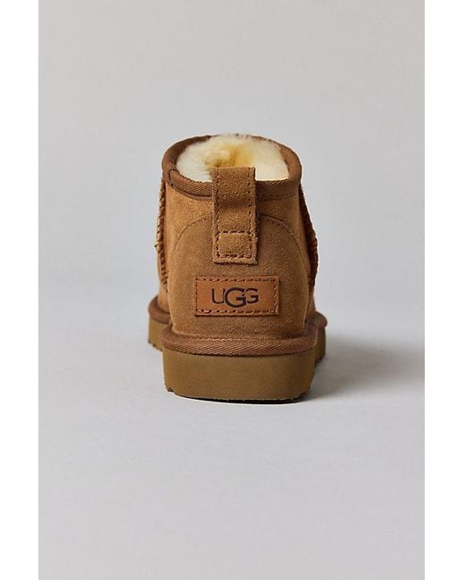 Ugg Brown Classic Ultra Mini Ankle Boots