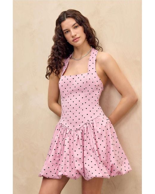 Kimchi Blue Pink Casey Bubble Mini Dress