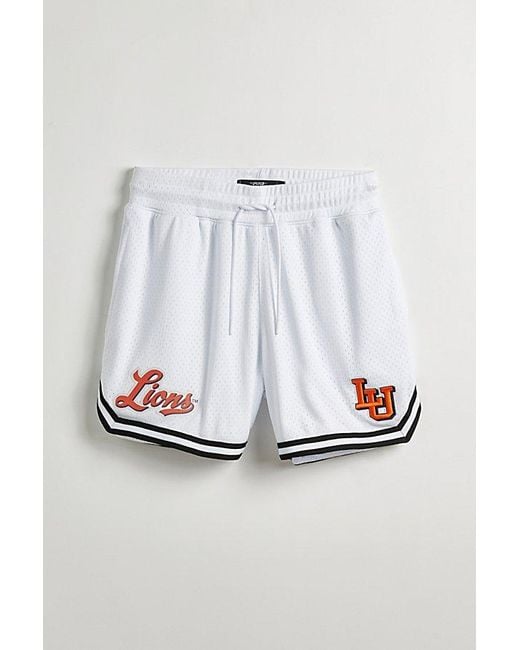 Urban Outfitters White Lincoln University Uo Exclusive 5" Mesh Short