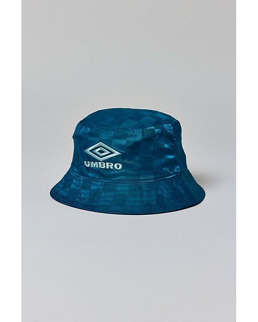 Umbro Blue Checkerboard Bucket Hat for men