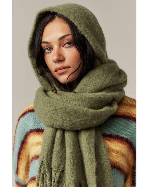 Urban Outfitters Green Uo Tia Recycled Blanket Scarf