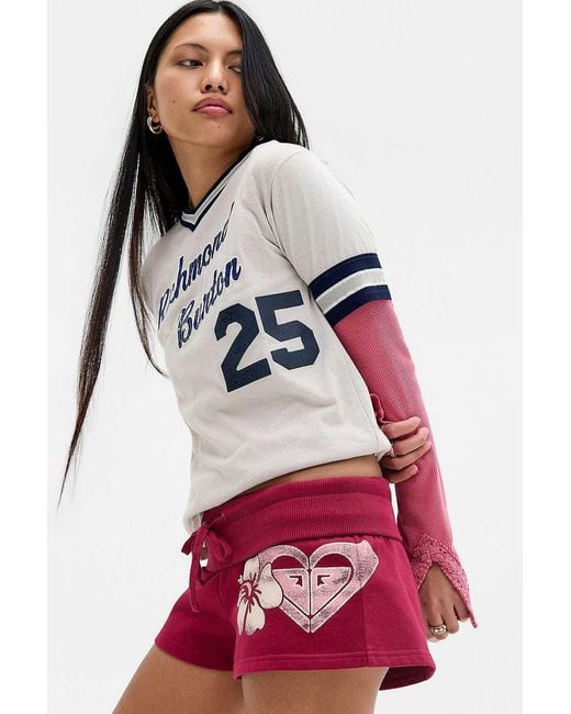 Roxy Red Uo Exclusive Jersey Micro Shorts