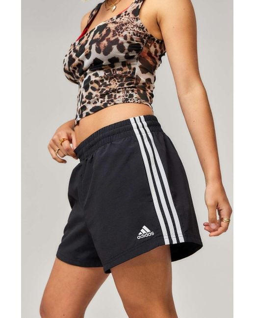 Adidas Black 3-stripes Longline Shorts