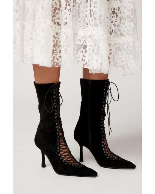 Jeffrey Campbell Kylan Lace-up Boot In Black,at Urban Outfitters
