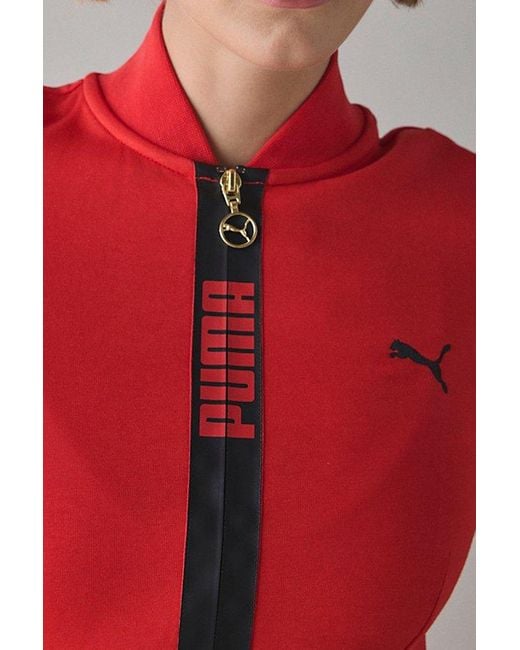 PUMA Red T7 Slim Track Jacket