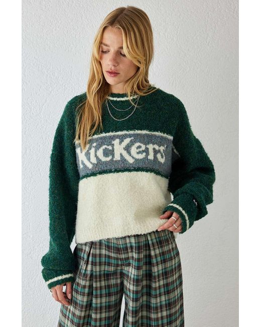 Kickers Green Boucle Knit Jumper