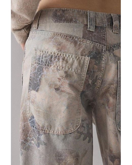 BDG Gray Jaya Camo Print Baggy Boyfriend Pant