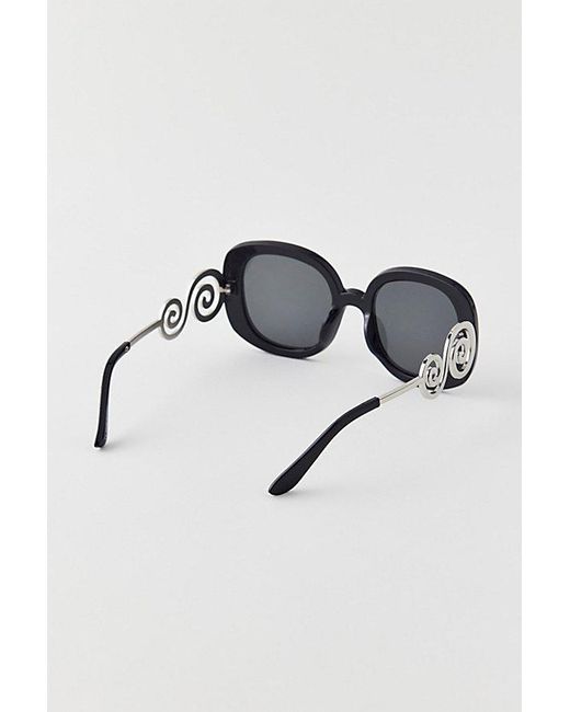 Urban Outfitters Blue Penny Swirl Oversized Square Sunglasses