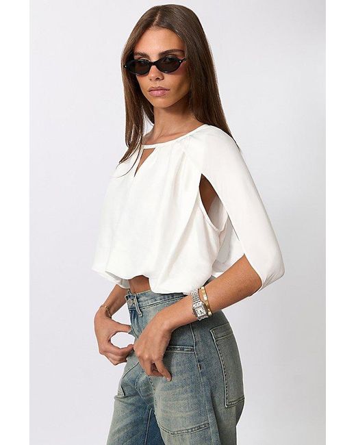WeWoreWhat White Cape Bubble Top