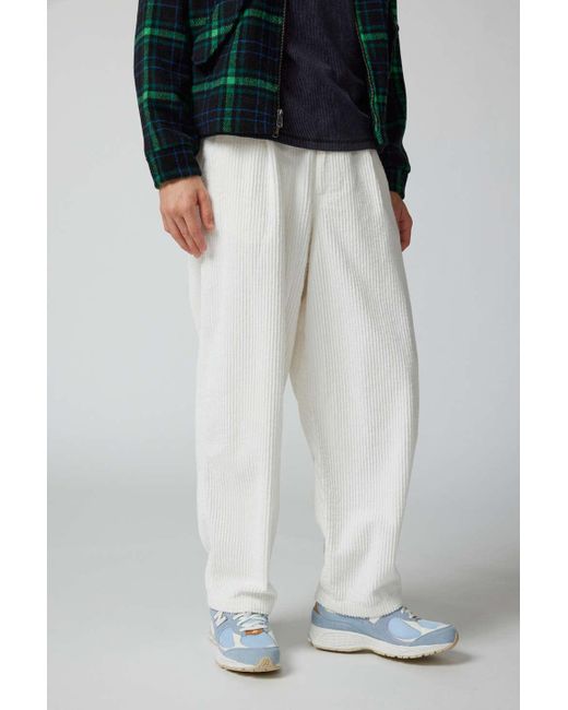 Urban Outfitters Black Uo Baggy Corduroy Beach Pant In Ivory,at for men