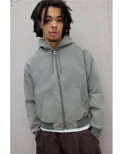 BDG Gray Seafoam Rex Unlined Hooded Skate Jacket for men