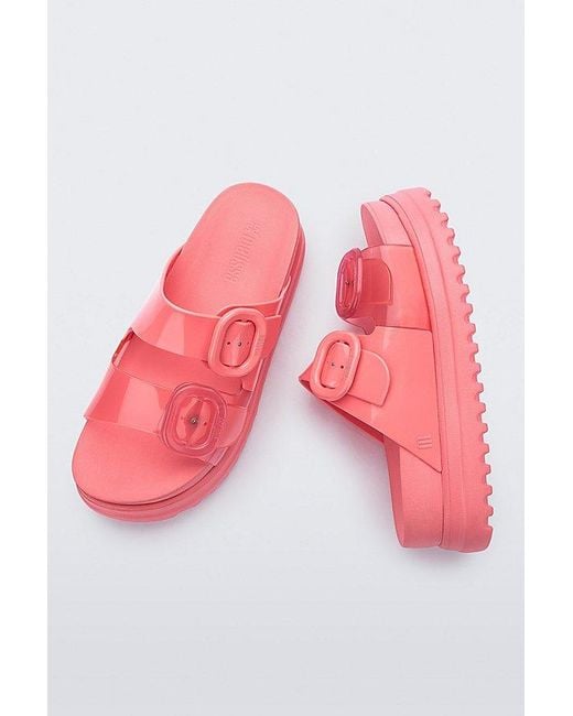Melissa Red Cozy Jelly Platform Slides