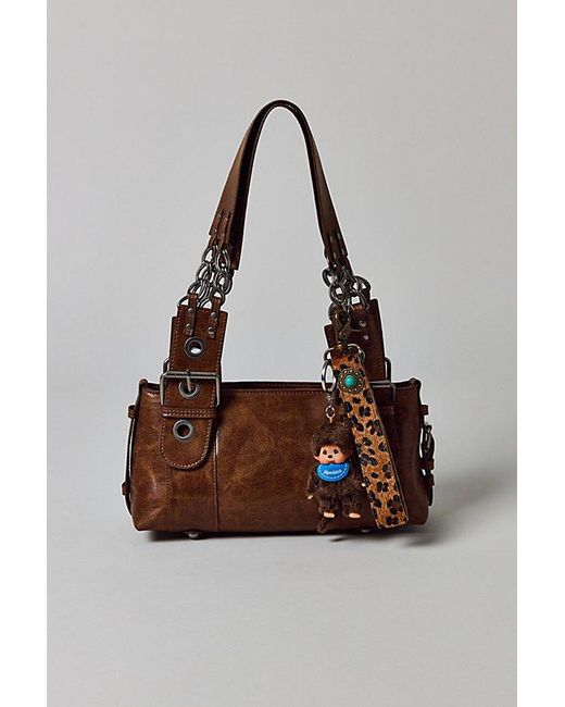 Silence + Noise Brown Chain Strap Shoulder Bag