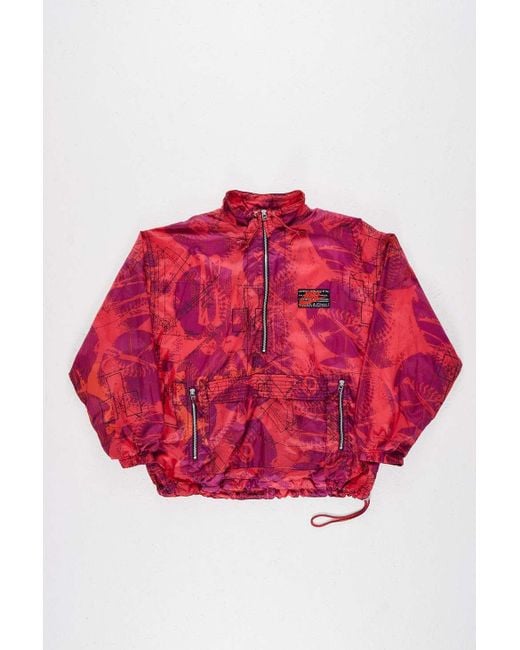 Urban Renewal One-of-a-kind Nike Printed Windbreaker Jacket in Red | Lyst UK