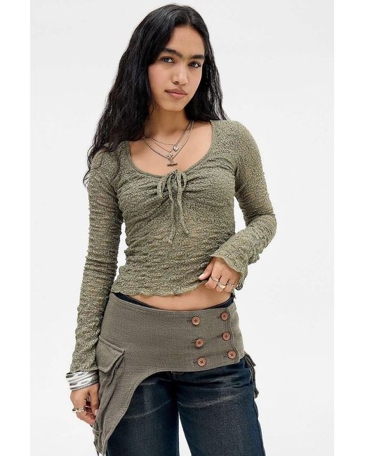 Kimchi Blue Green Quinn Lace Top