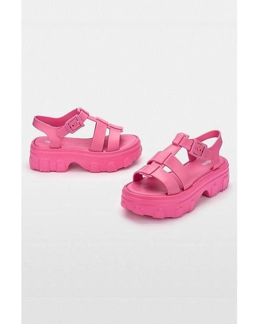 Melissa Pink Ella Jelly Platform Sandals