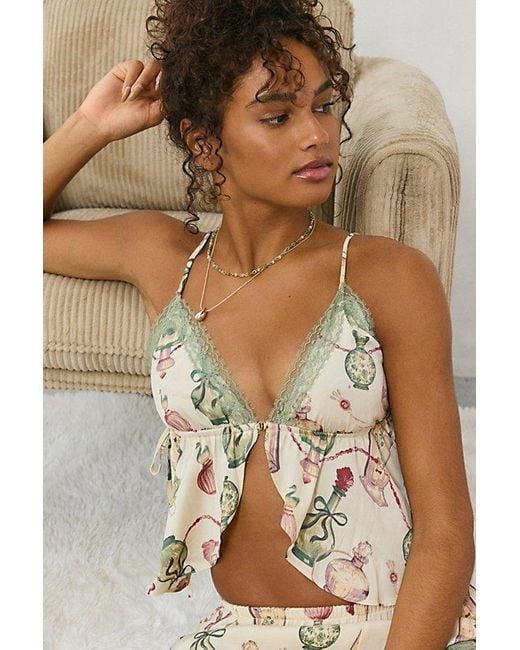 Out From Under Multicolor Lola Satin Flyaway Cami & Micro Short Set