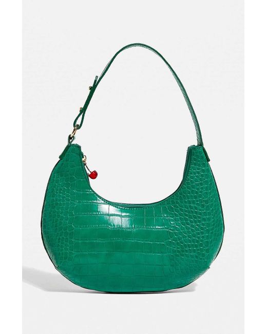 Urban Outfitters Green Uo Birdie Curved Shoulder Bag