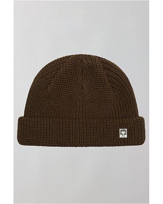 Obey Brown Micro Beanie for men