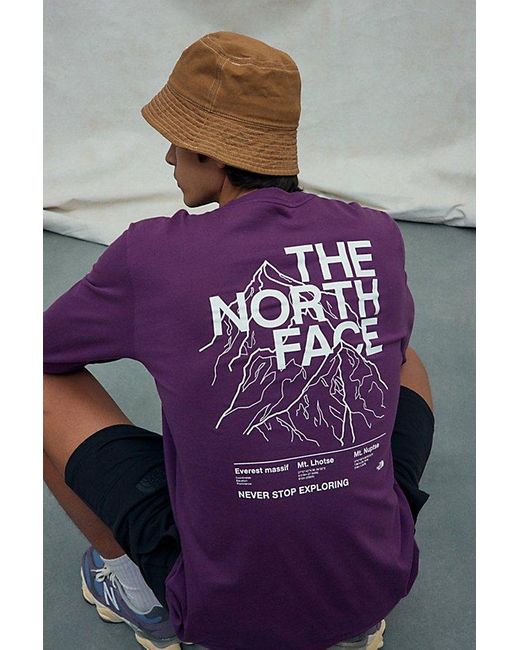 The North Face Purple Places We Love Long Sleeve Tee for men